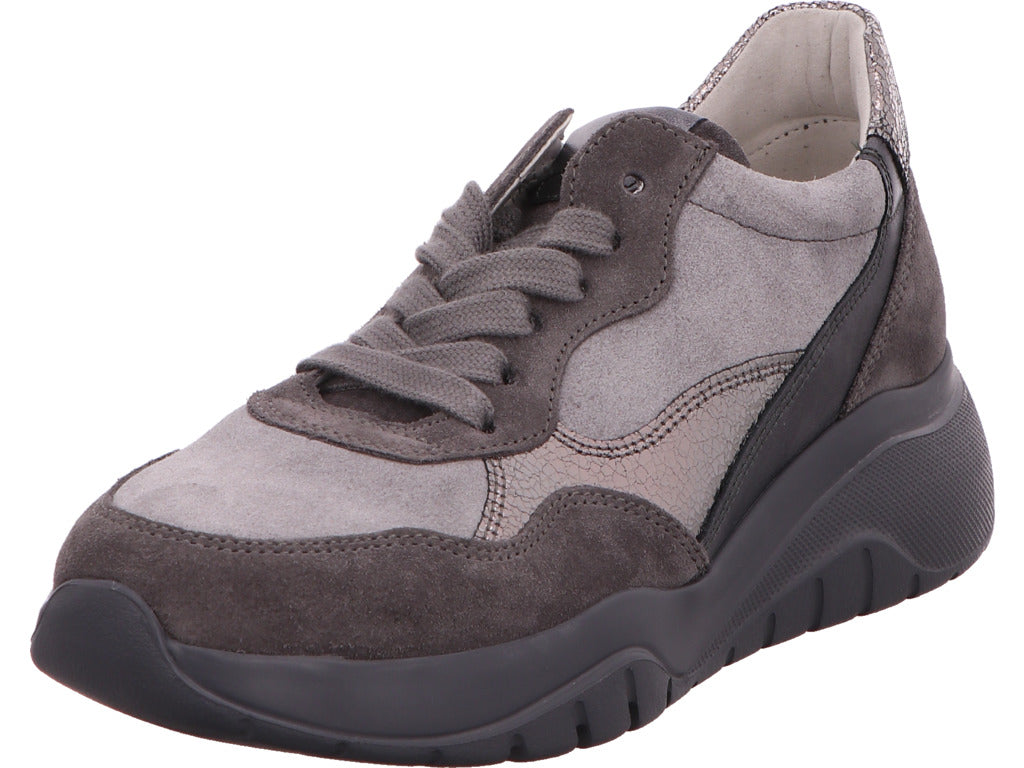 Gabor Damen Schnürschuh  in grau-kombiniert