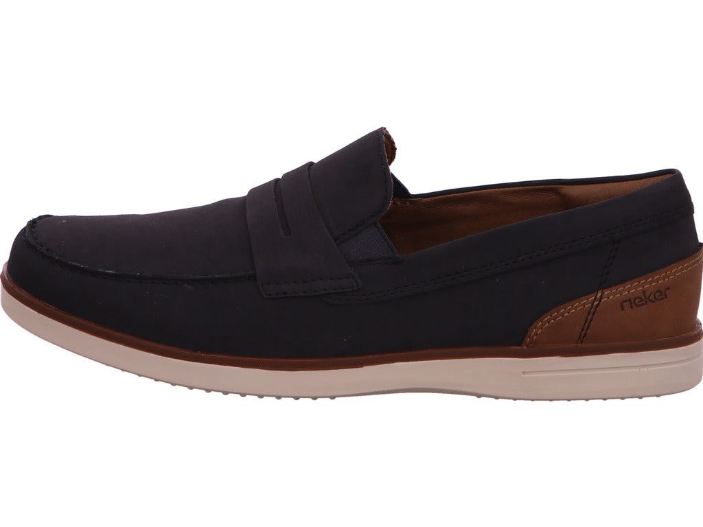 Rieker Herren Slipper  in blau-bunt-kombiniert