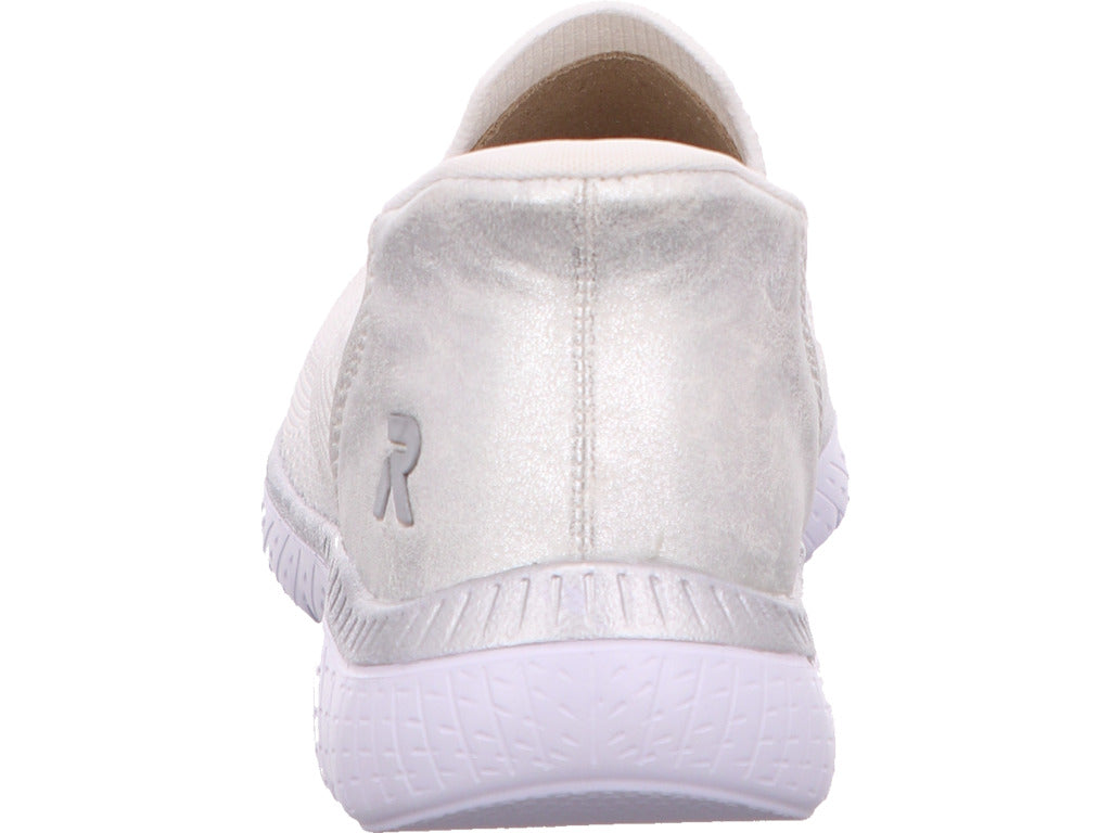 Rieker Damen Slipper  in weiß-kombiniert