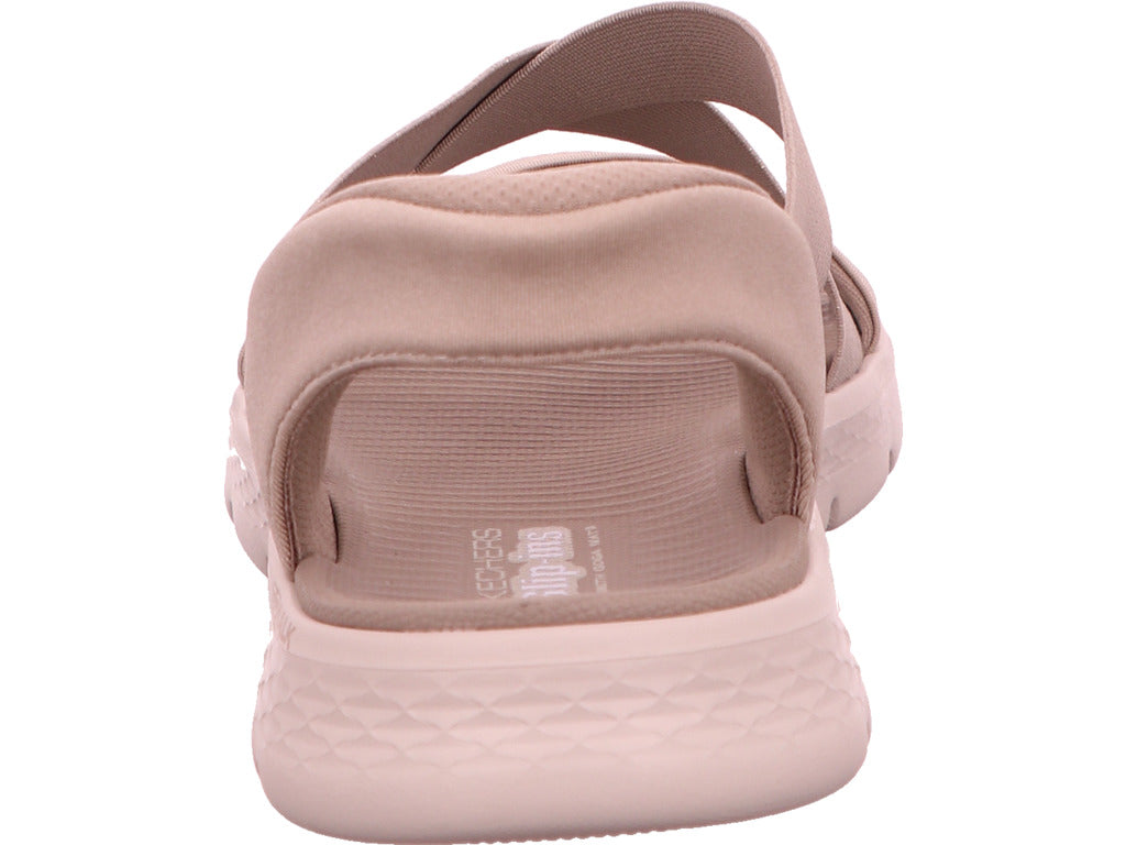 Skechers Damen Sandalette Go Walk Flex Sandal Glimmer in taupe