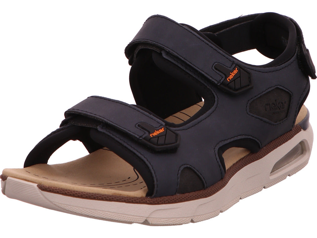 Rieker Herren Sandalette  in blau-bunt-kombiniert