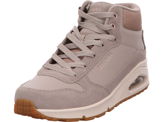 Skechers dameslaarzen Uno - Stacre Shine in taupe
