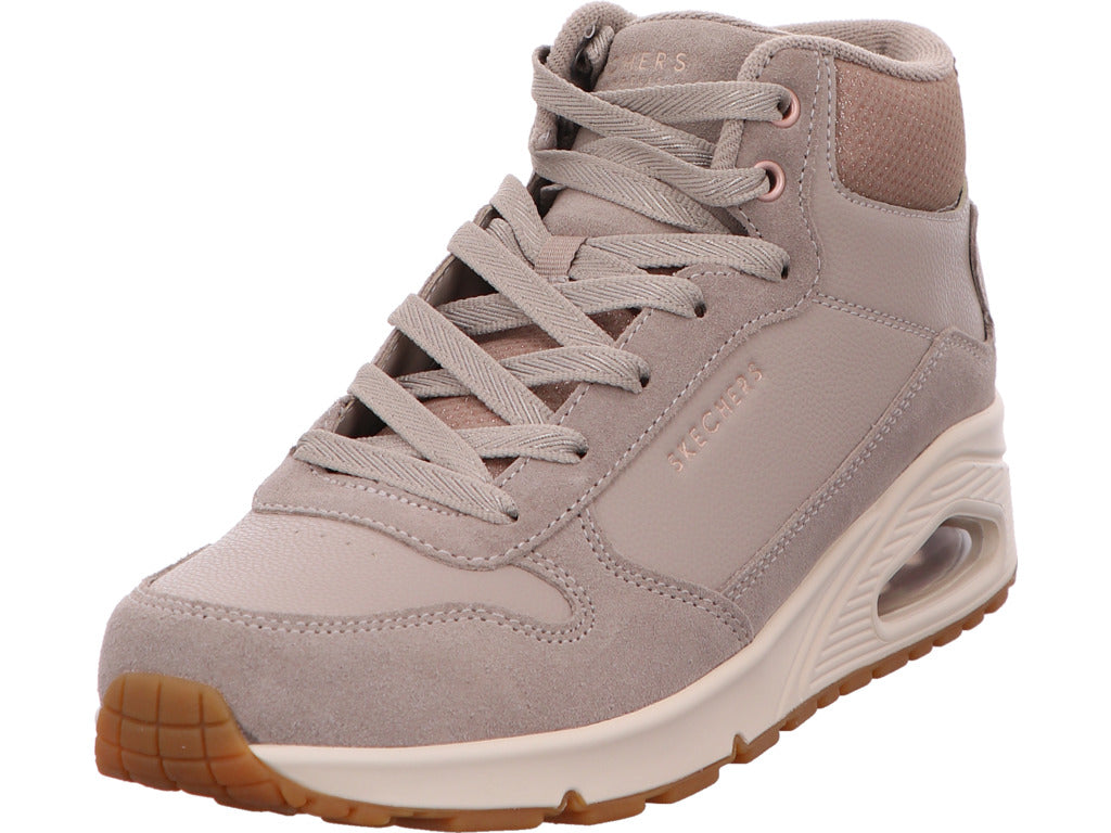 Skechers Damen Stiefel Uno - Stacre Shine in taupe