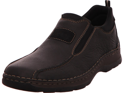 Rieker herenpantoffels in de kleur zwart