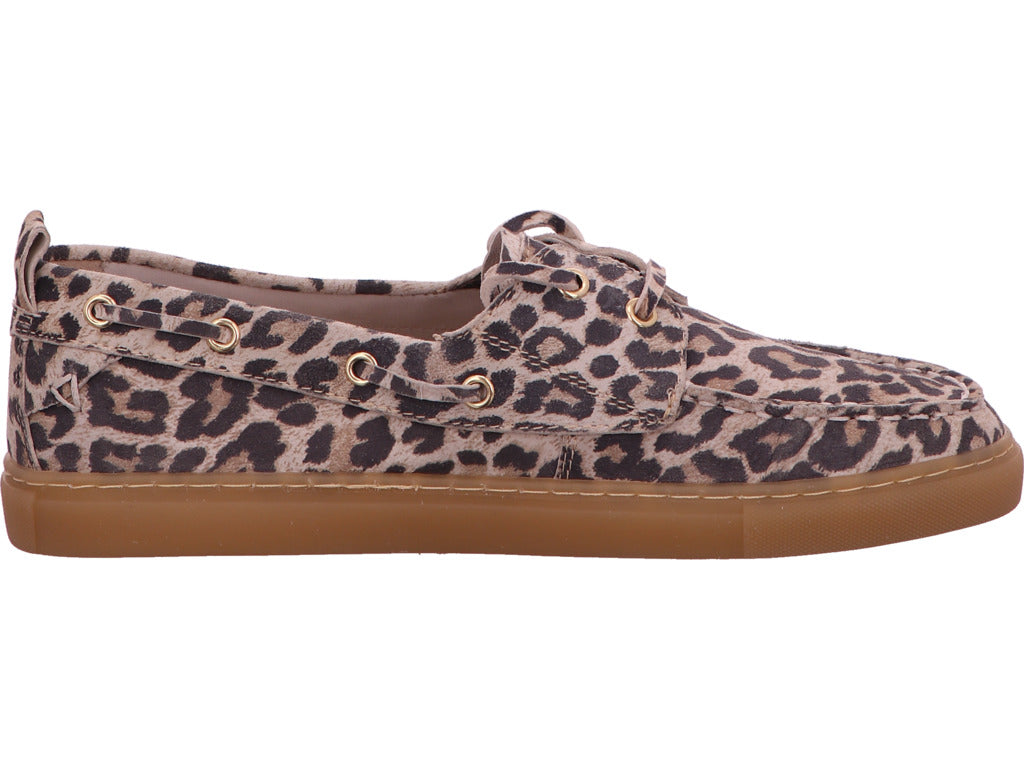 Poelman Damen Slipper  in beige-kombiniert
