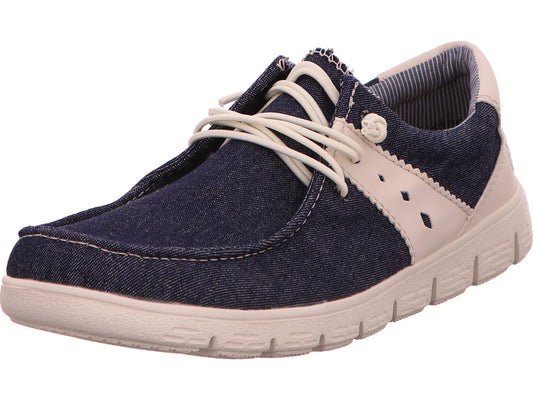 Rieker Damen Schnürschuh  in blau-bunt-kombiniert