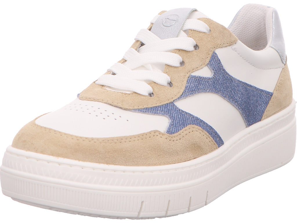 Tamaris Damen Sneaker  in weiß-bunt-kombiniert