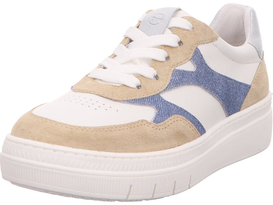 Tamaris Damen Sneaker  in weiß-bunt-kombiniert