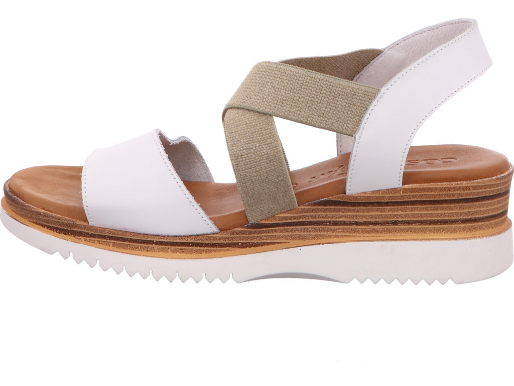 Cosmos-Cordes GmbH Damen Sandalette  in weiß-bunt-kombiniert