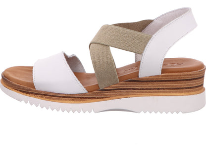 Cosmos-Cordes GmbH Damen Sandalette  in weiß-bunt-kombiniert