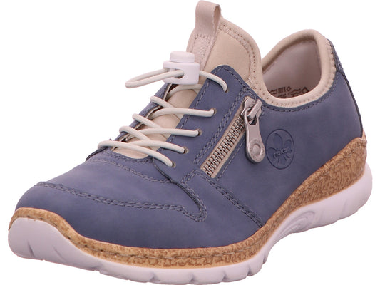 Rieker Damen Sneaker  in blau-bunt-kombiniert