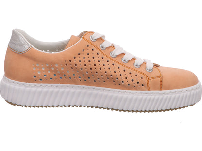 Rieker damesschoen met veters in oranje