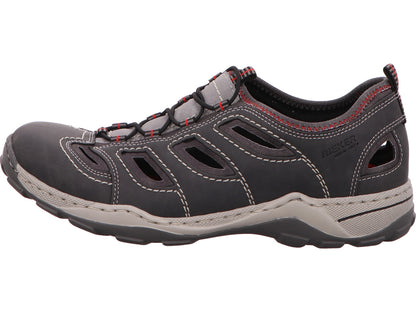 Rieker Herren Slipper  in grau-bunt-kombiniert