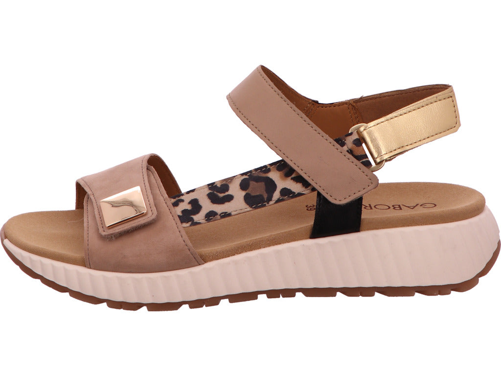 Gabor Damen Sandalette  in beige-bunt-kombiniert