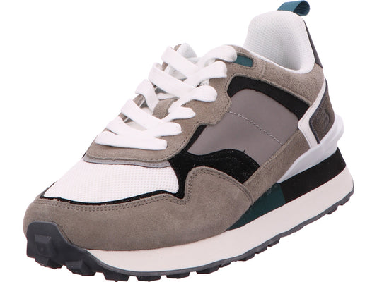 Bullboxer herensneakers in een combinatie van grijs en meerdere kleuren.