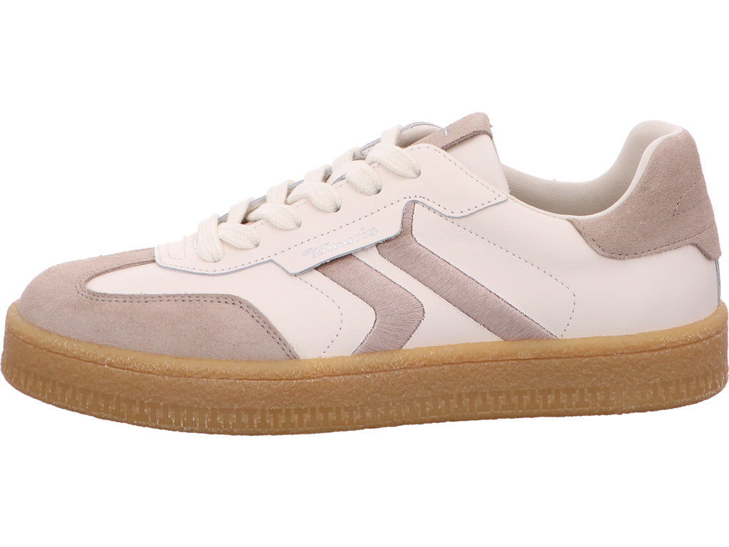 Tamaris damessneakers in een wit-meerkleurige combinatie