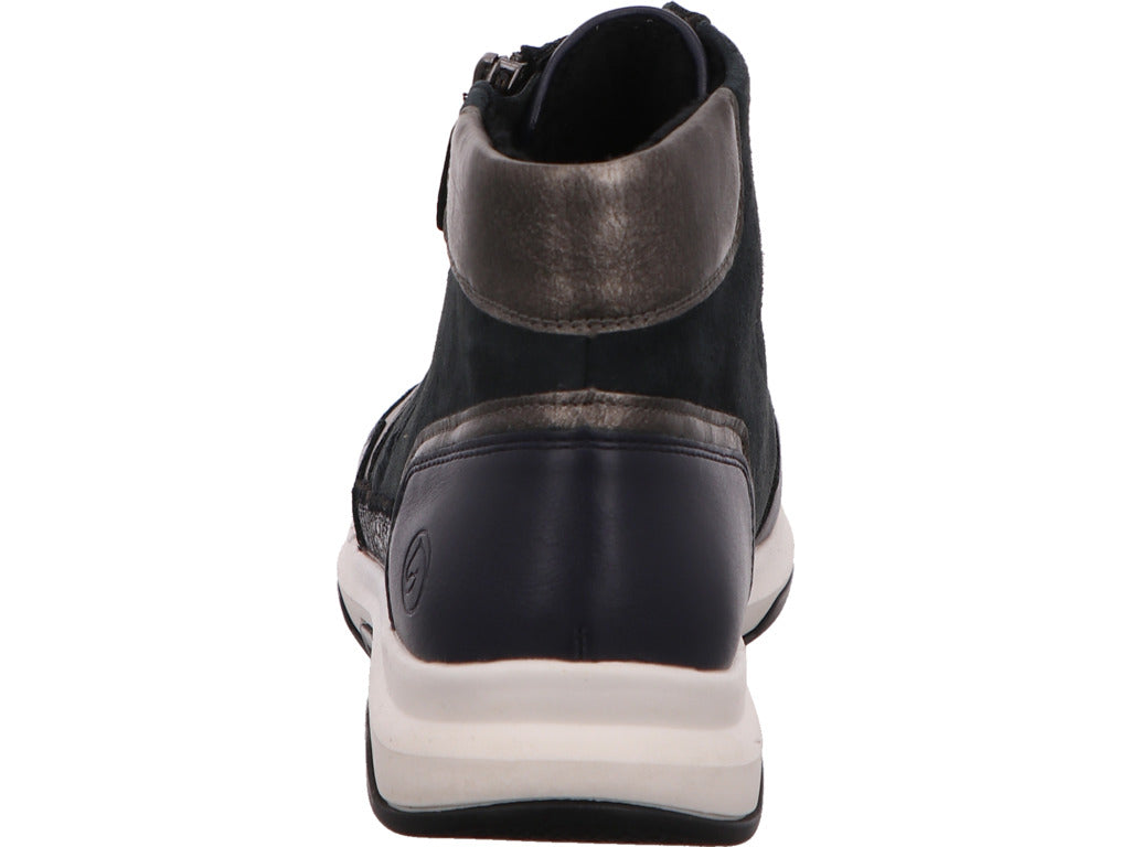 Remonte Damen Stiefel  in blau-bunt-kombiniert