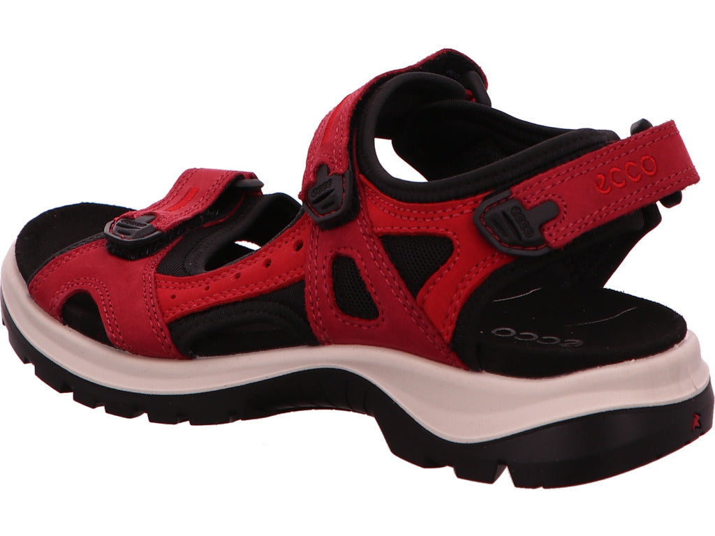 Ecco Damen Sandalette Offroad Yucatan in rot-bunt-kombiniert