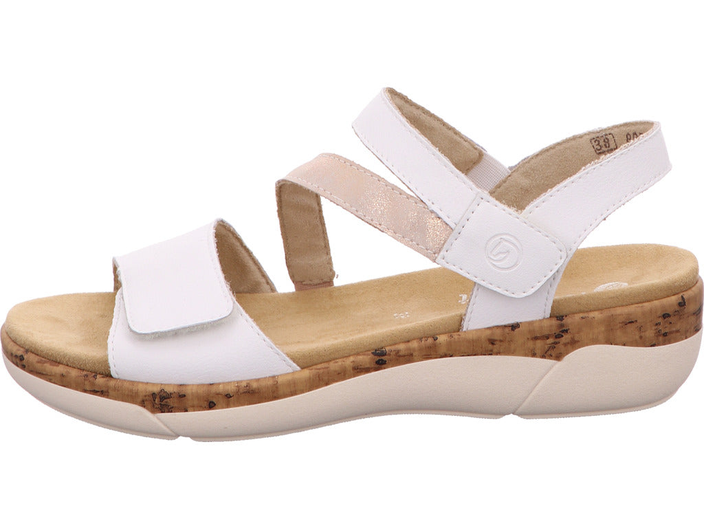 Remonte Damen Sandalette  in weiß-bunt-kombiniert