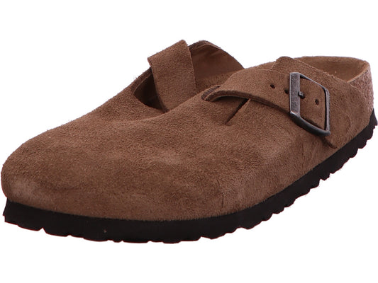 Birkenstock Damen Clog / Töffler Boston Soft Footbed in dunkelbraun