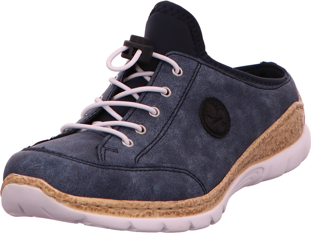 Rieker Damen Clog / Töffler  in blau-bunt-kombiniert