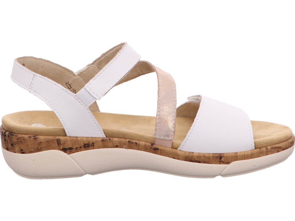 Remonte Damen Sandalette  in weiß-bunt-kombiniert