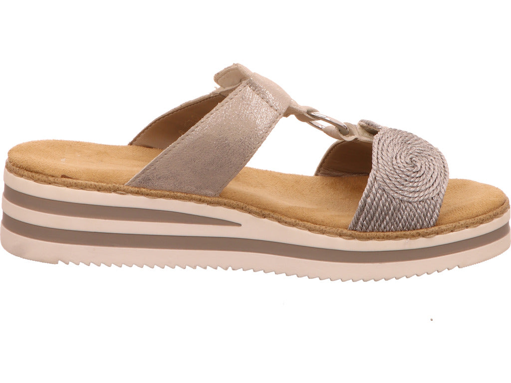 Rieker damesmuiltje in zilver