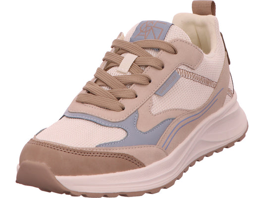 Waldläufer Damen Schnürschuh H-Laila in beige-bunt-kombiniert