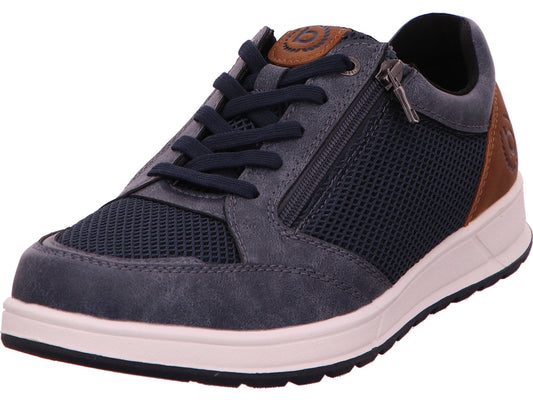 Bugatti Herren Sneaker  in blau-bunt-kombiniert