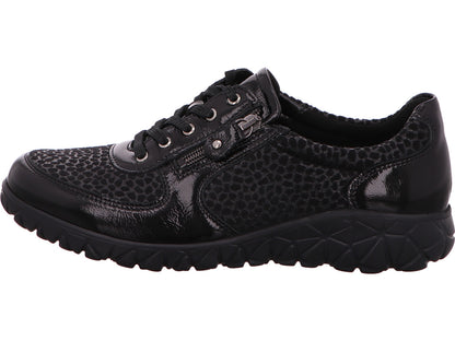 Waldläufer Damen Schnürschuh K-Ramona in schwarz