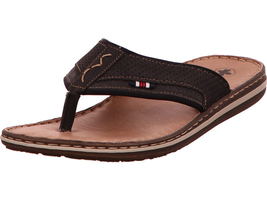 Rieker Herren Pantolette  in schwarz-bunt-kombiniert