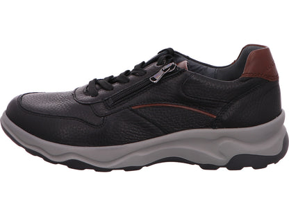 Waldläufer Herren Halbschuh  in schwarz-bunt-kombiniert