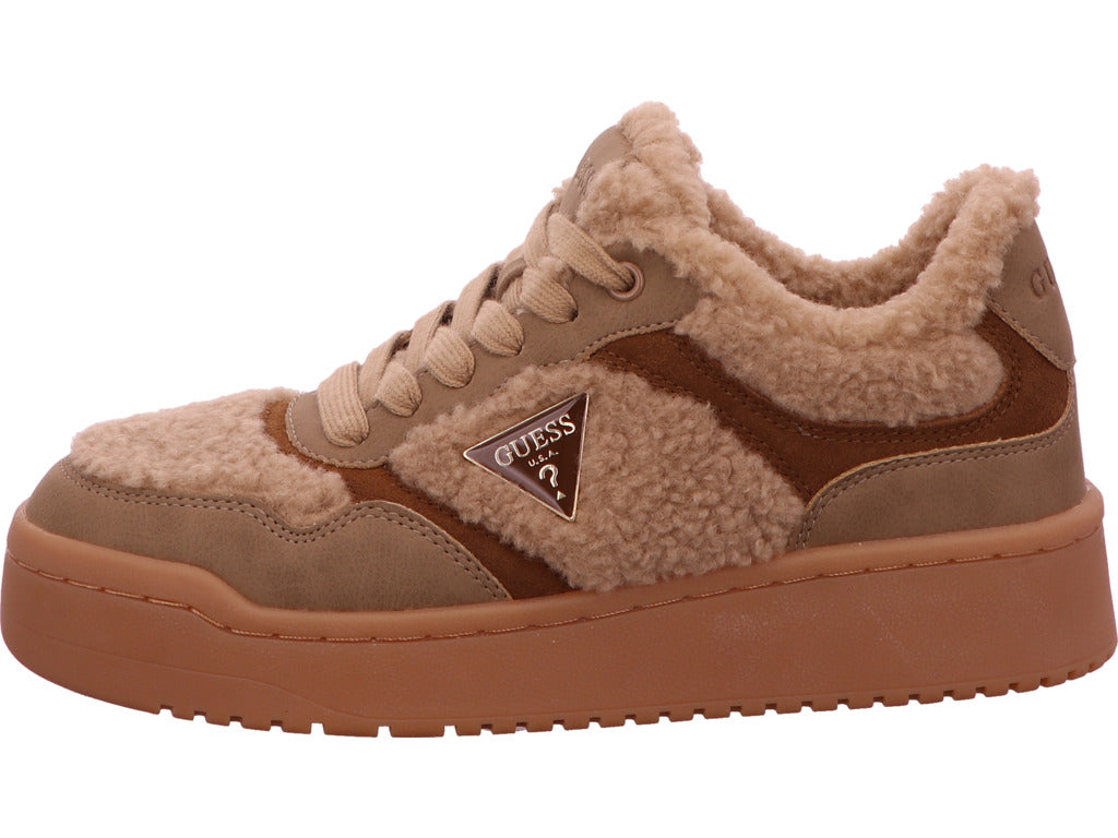Guess Damen Sneaker Miram10 in beige-bunt-kombiniert