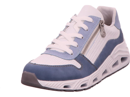 Rieker damessneakers in een blauw-multicolor combinatie