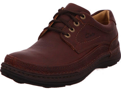 Clarks Herren Halbschuh Nature Three in dunkelbraun
