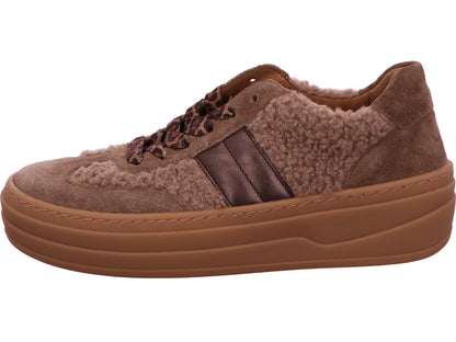 Gabor damessneakers in een combinatie van bruin en meerdere kleuren.