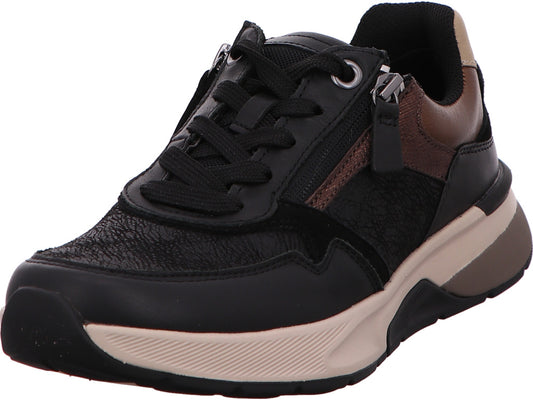 Gabor Damen Sneaker  in schwarz-bunt-kombiniert