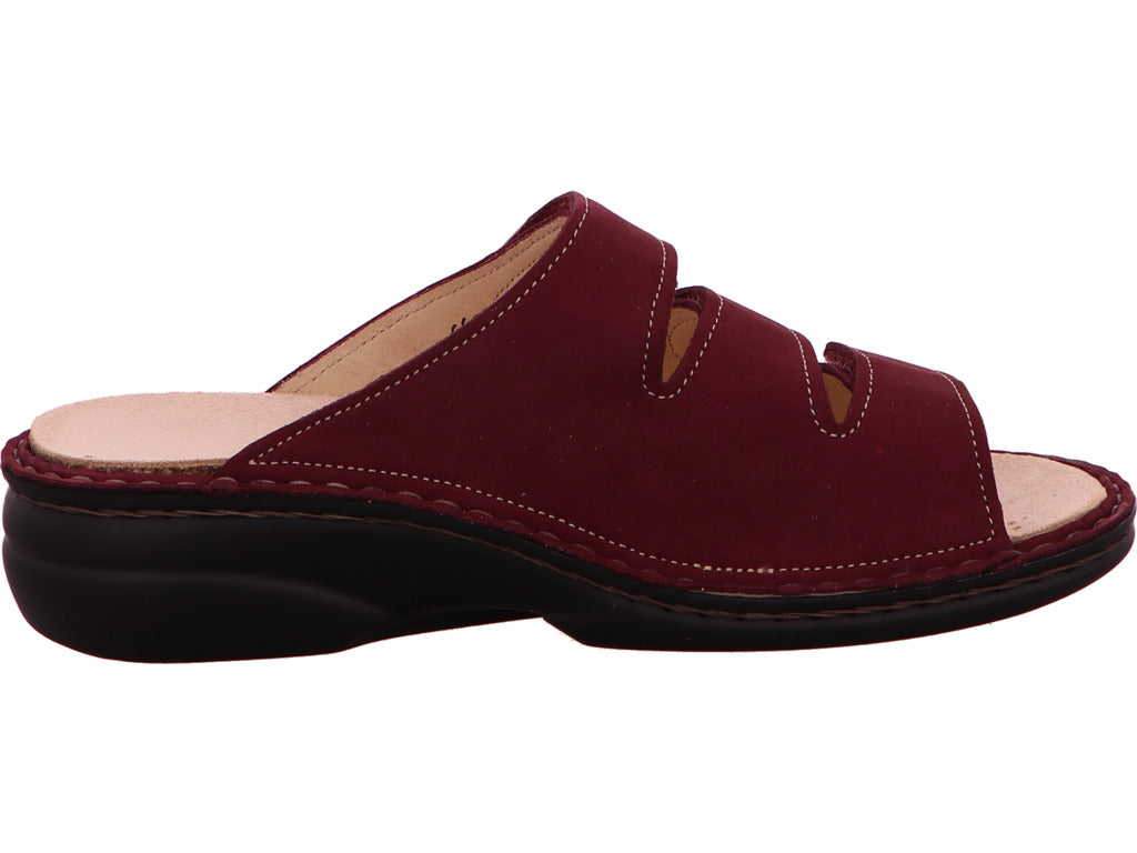 Finn Comfort Damen Pantolette Kos in dunkelrot