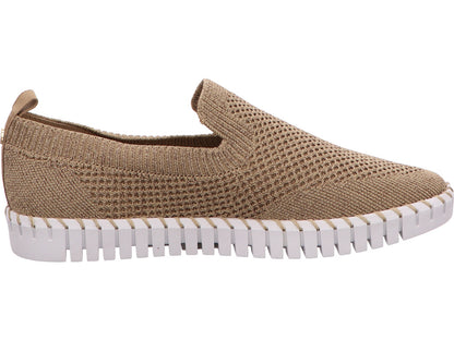La Strada Damen Slipper  in gold-bunt-kombiniert