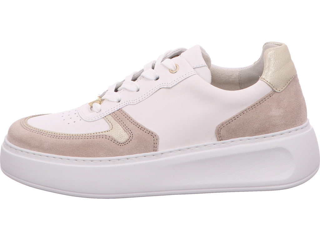 Gabor Comfort damessneakers in een combinatie van wit en meerdere kleuren.