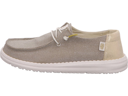 Hey Dude Damen Slipper Wendy Metallic in gold-kombiniert