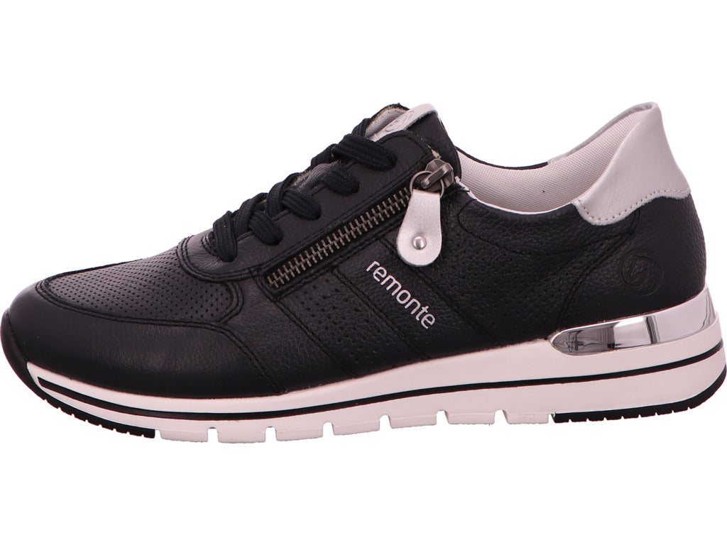 Remonte damessneakers in een blauw-multicolor combinatie