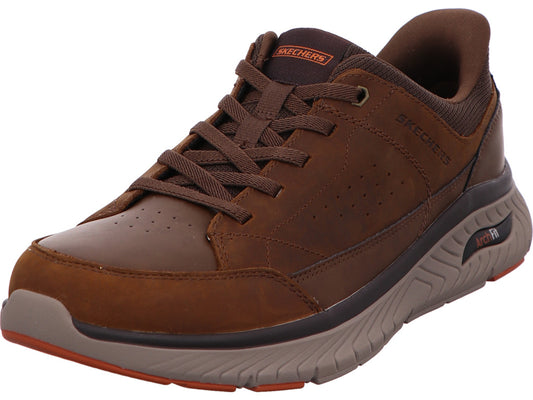 Skechers Herren Slipper Arch Fit Crosser-Felix in dunkelbraun