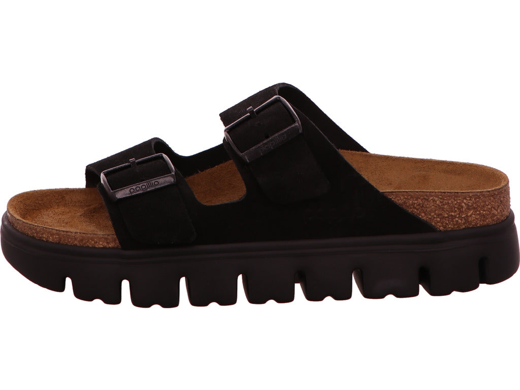 Birkenstock Arizona platform sandaal voor dames in zwart