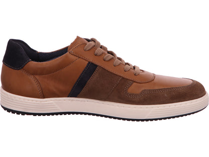 Lloyd herensneakers Akin in een bruin-multicolor combinatie