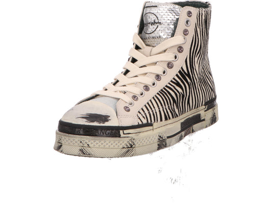 Rebecca White Damen Stiefel Zebra White in weiß-bunt-kombiniert