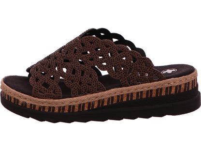 Rieker Damen Pantolette  in dunkelbraun