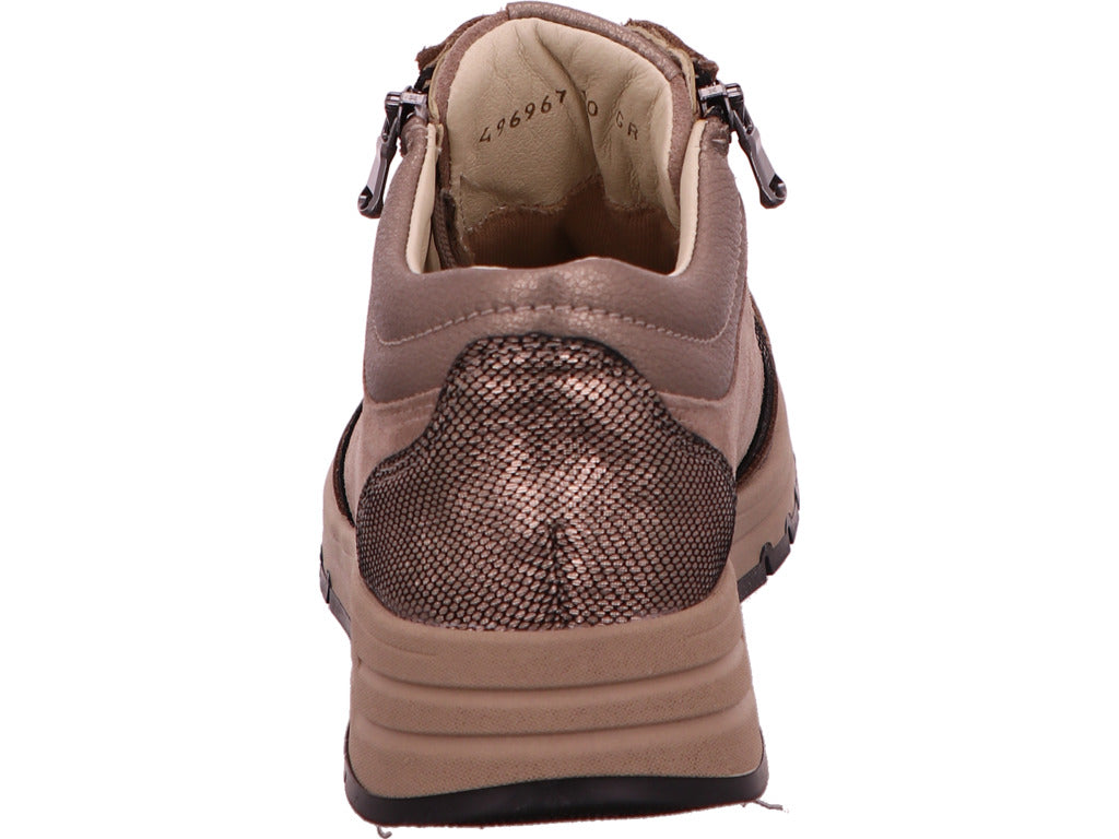 Waldläufer damesschoen April met veters in een bruin-multicolor combinatie