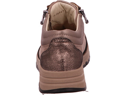 Waldläufer damesschoen April met veters in een bruin-multicolor combinatie