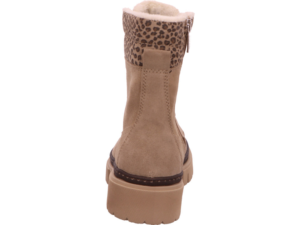 Tamaris Damen Stiefel  in beige-bunt-kombiniert